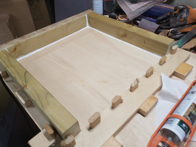 Concrete form with gaps sealed