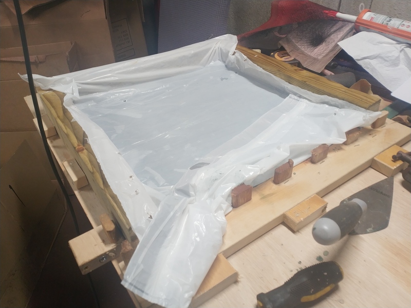 Re-covered in plastic