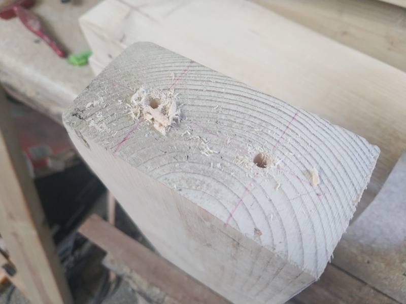 One fuzzy hole, above one not fuzzy hole