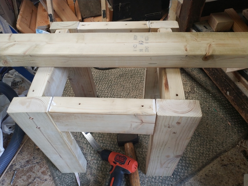 Legs assembled