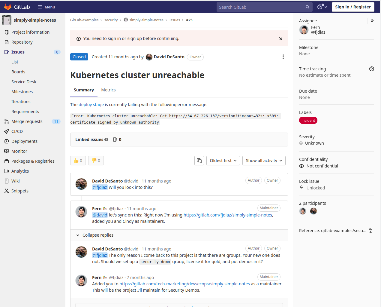 Gitlab Interface Gitlab Interface