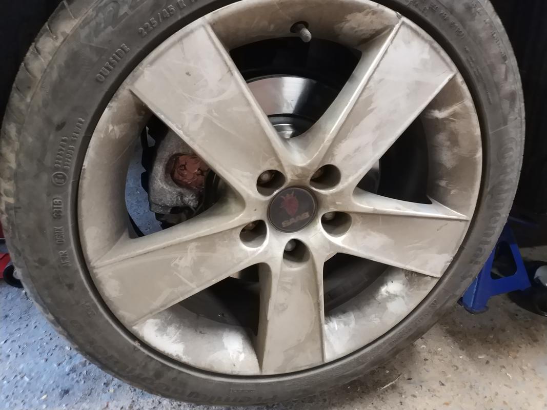 Wheel with new discs and pads